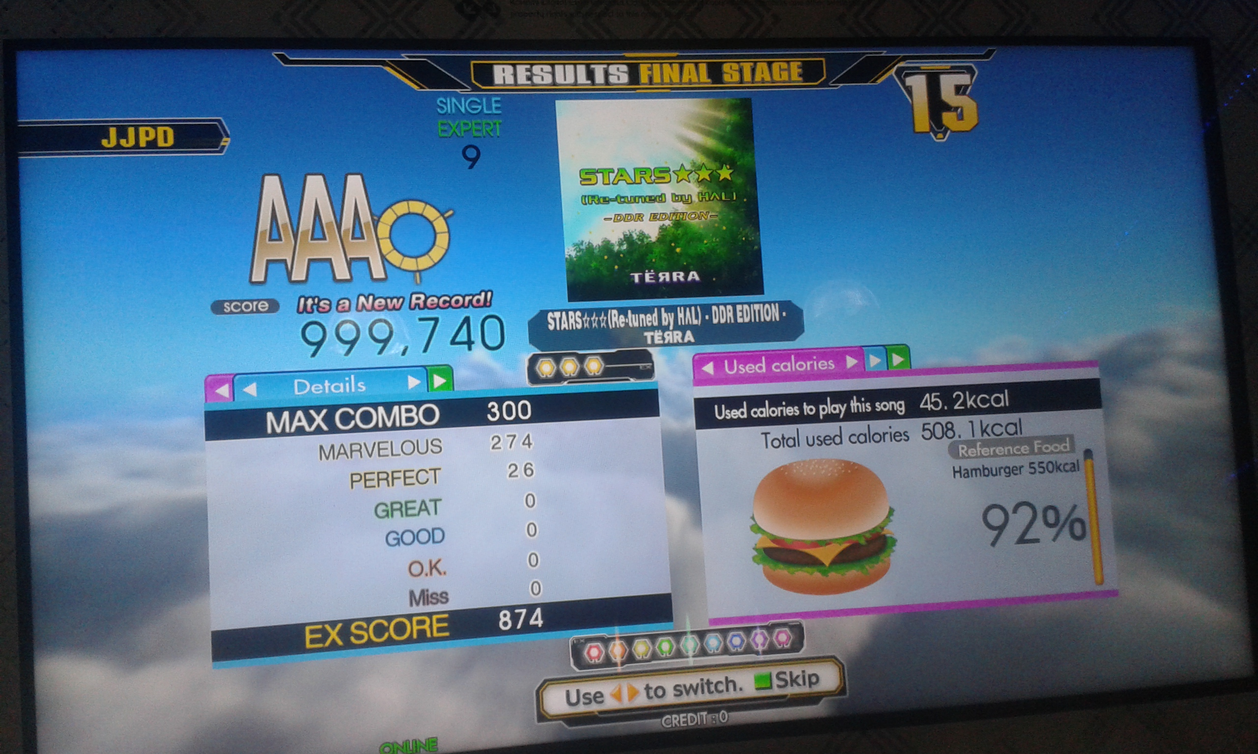 STARS Re Tuned By HAL DDR EDITION SP EXP 999 740 Score