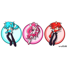SDVX II main characters: Sonic Channel style