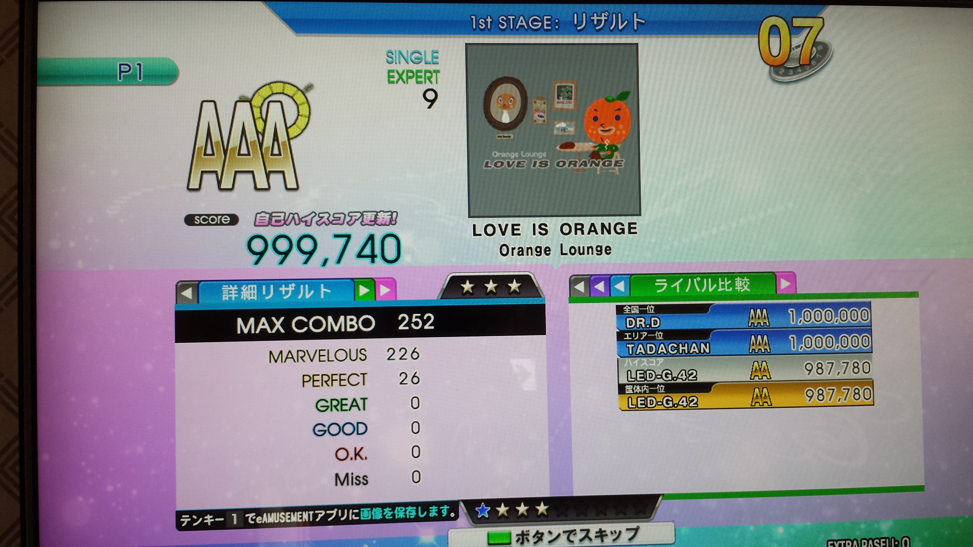 LOVE IS ORANGE ESP DDR 2014 AC