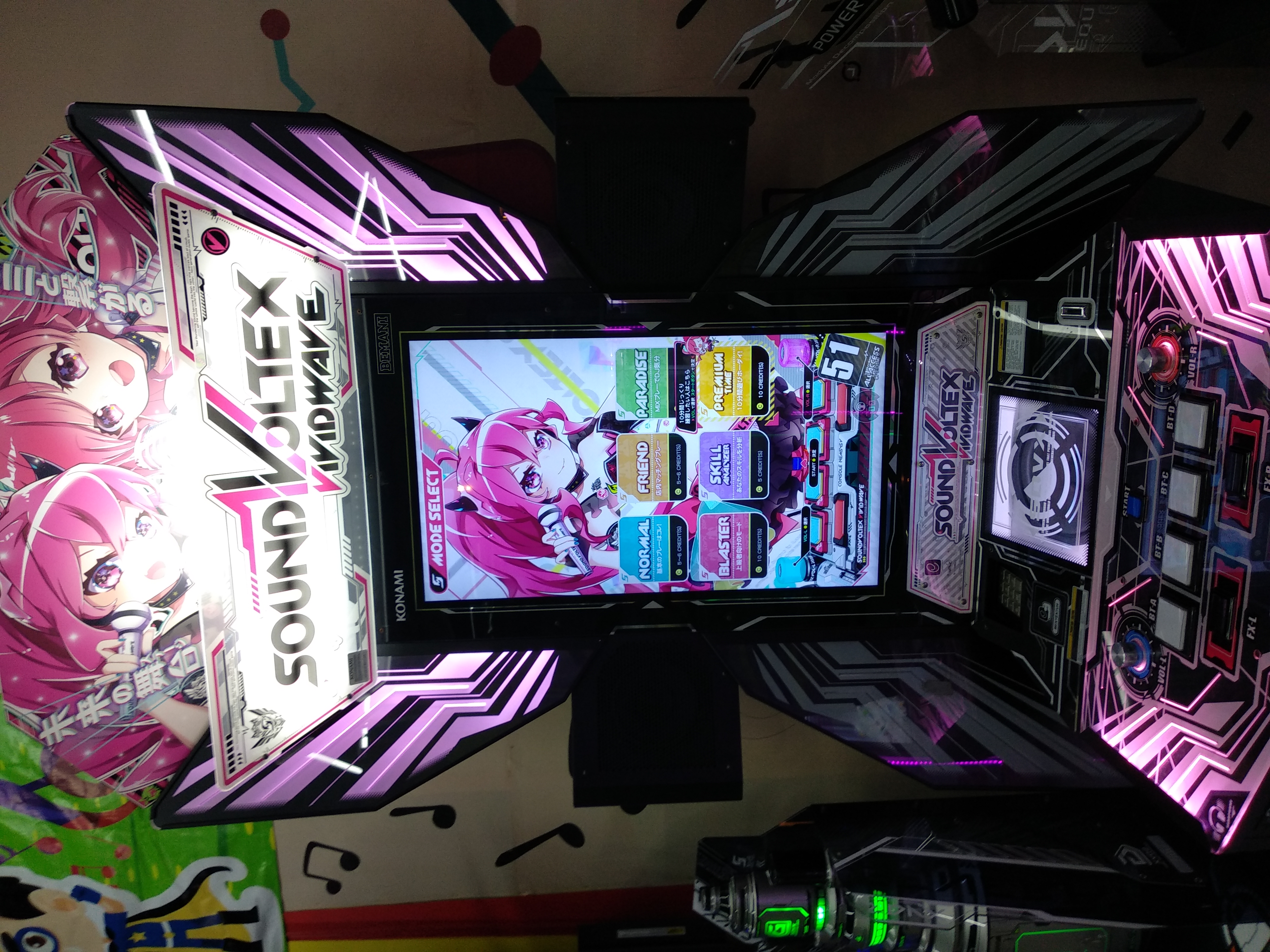 One of two Sound Voltex cabs running Vividwave