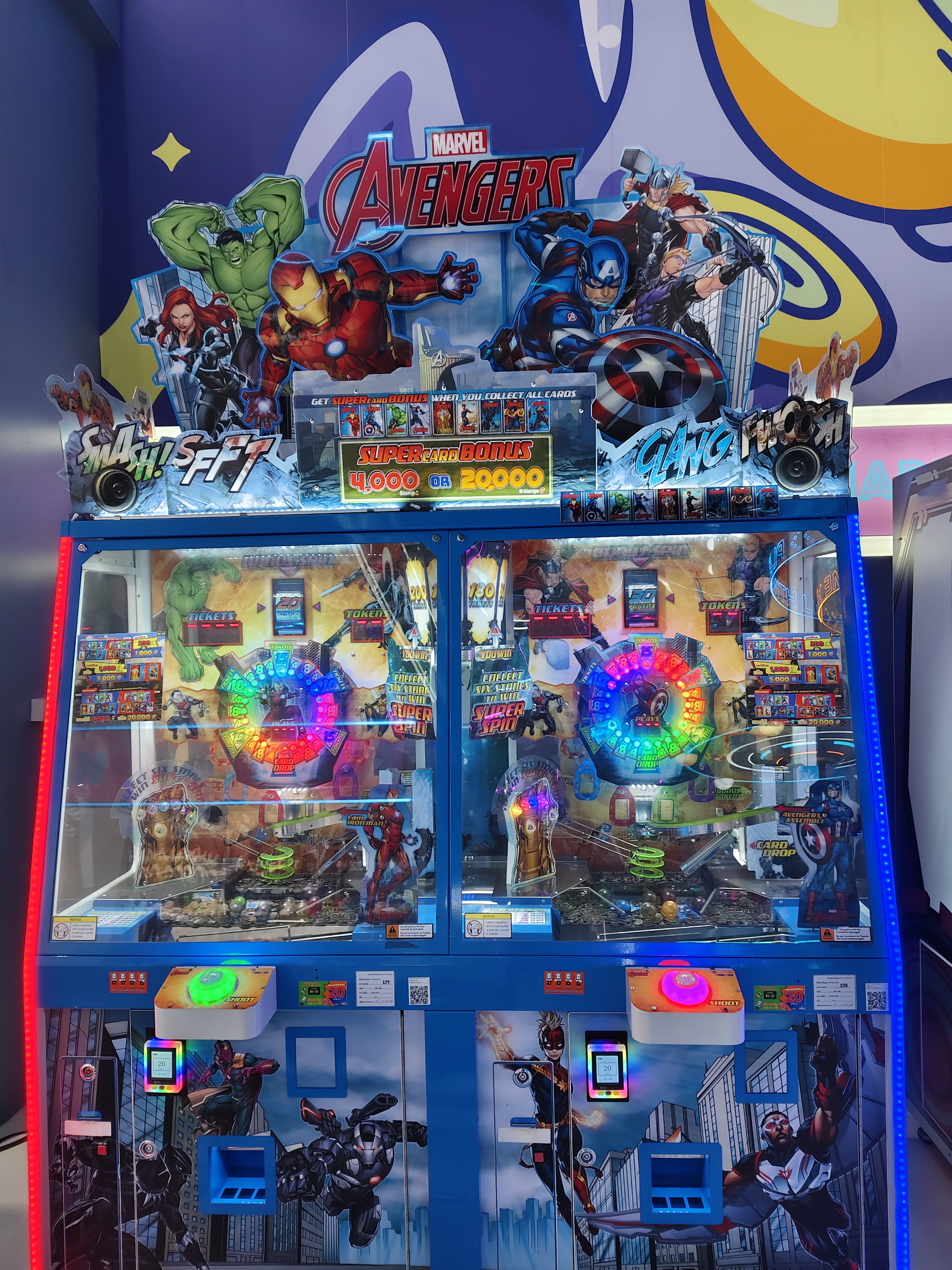Marvel Avengers Coin Pusher cab