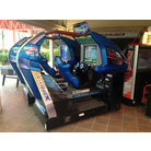 2 F-Zero Ax cabs with a sega rally championship cab to their right.