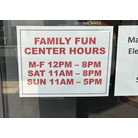 Arcade hours as posted