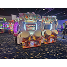 Two Taiko cabs + Wacca cab in the middle of rhythm game section.