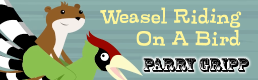 Weasel Riding On A Bird