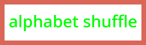 alphabet shuffle