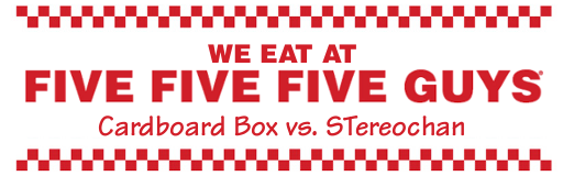 WE EAT AT FIVE FIVE FIVE (guys)