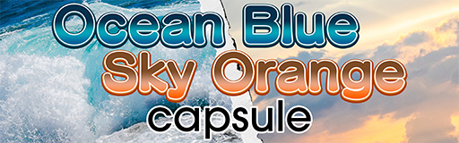 Ocean Blue Sky Orange