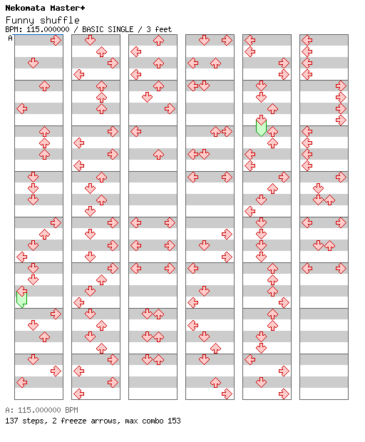 Funny shuffle / 4 / BASIC