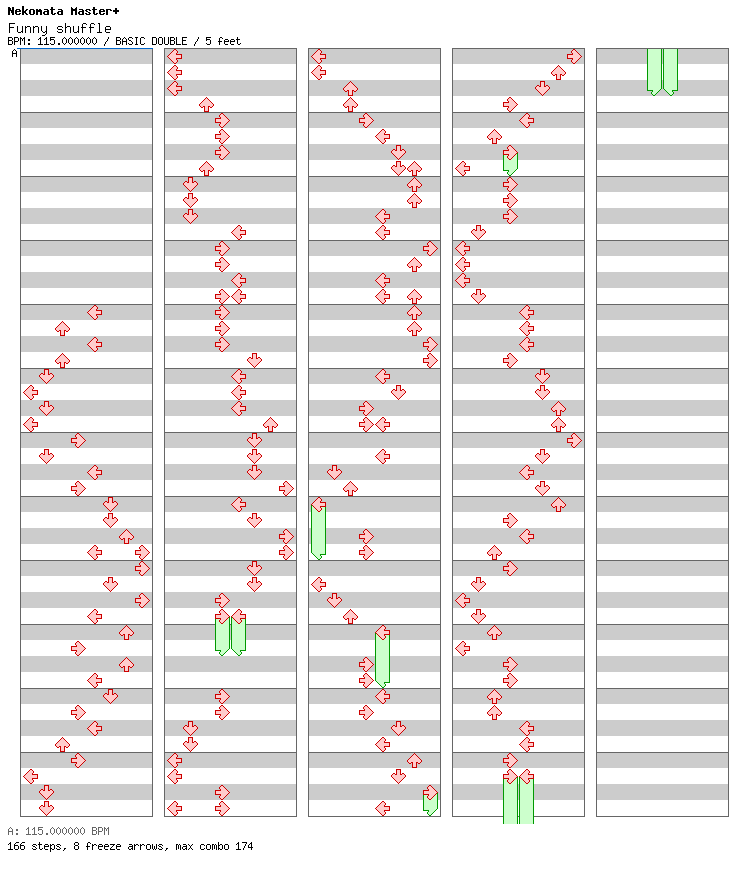 Funny shuffle / 8 / BASIC