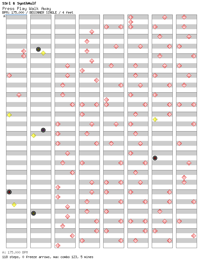 Press Play Walk Away / 4 / BEGINNER